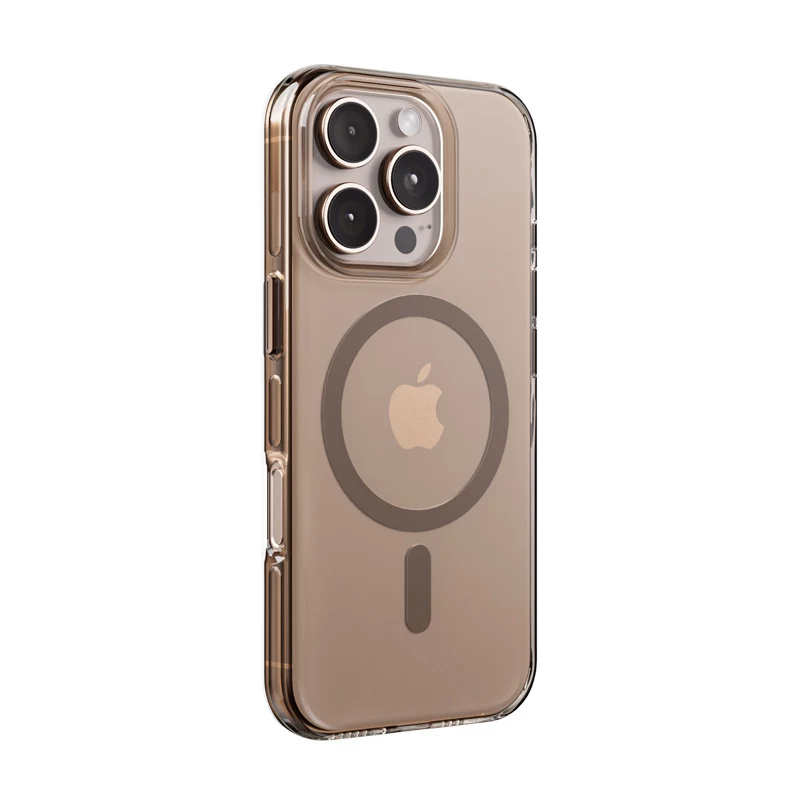Crong Clear MAG Pro Case per iPhone 16 Pro Max, MagSafe, Desert