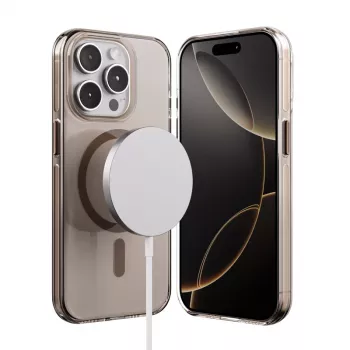Crong Clear MAG Pro Case per iPhone 15 Pro con MagSafe (color deserto)