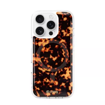 Crong Deluxe MAG Cover - cover posteriore per Apple iPhone 16 Pro, MagSafe, motivo tartaruga