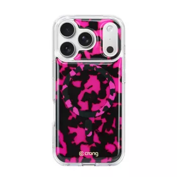 Crong Deluxe MAG Cover cover per iPhone 17 Pro Max con MagSafe (Pink Tortoise)