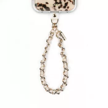 Crong Phone Charm Pearl Twist - lanyard elegante per cover per telefono