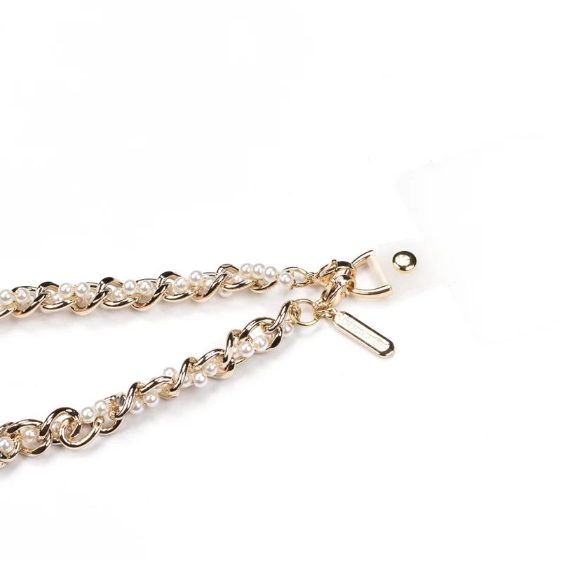Crong Phone Charm Pearl Twist - lanyard elegante per cover per telefono