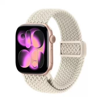 Crong Wave Band cinturino in nylon intrecciato per Apple Watch 38/40/41/42 mm (beige)