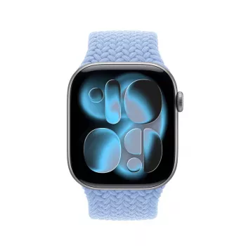 Crong Wave Band Solo Loop in nylon intrecciato per Apple Watch 38/40/41/42 mm blu