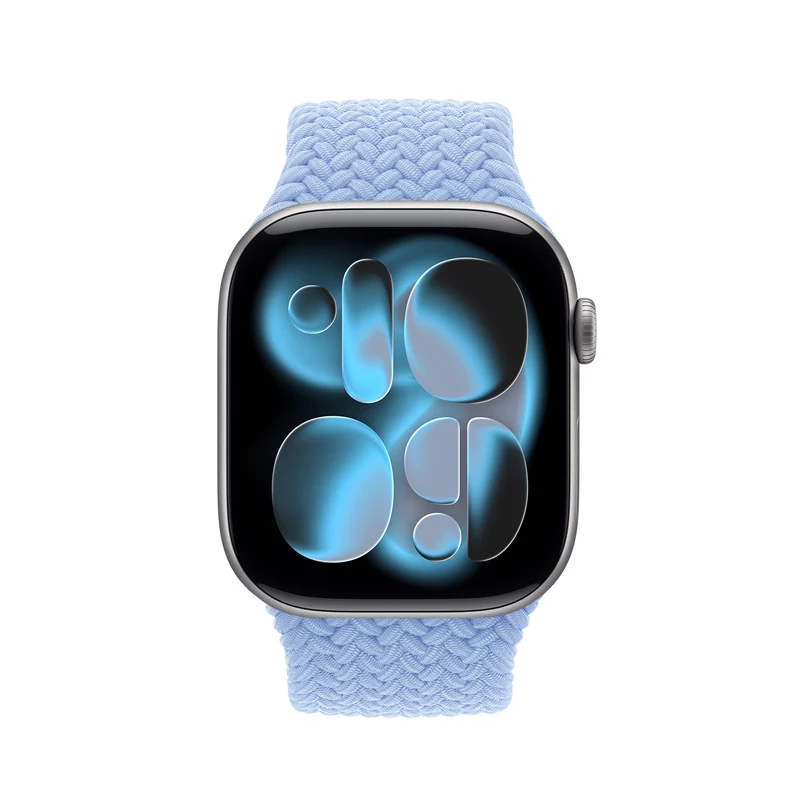 Crong Wave Band Solo Loop in nylon intrecciato per Apple Watch 38/40/41/42 mm blu
