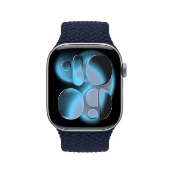 Crong Wave Band cinturino in tessuto intrecciato per Apple Watch 38/40/41/42 mm (Navy Blue)