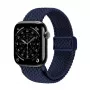 Crong Wave Band Solo Loop in nylon intrecciato per Apple Watch 44/45/46/49 mm (Navy Blue)