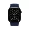 Crong Wave Band Solo Loop in nylon intrecciato per Apple Watch 44/45/46/49 mm (Navy Blue)