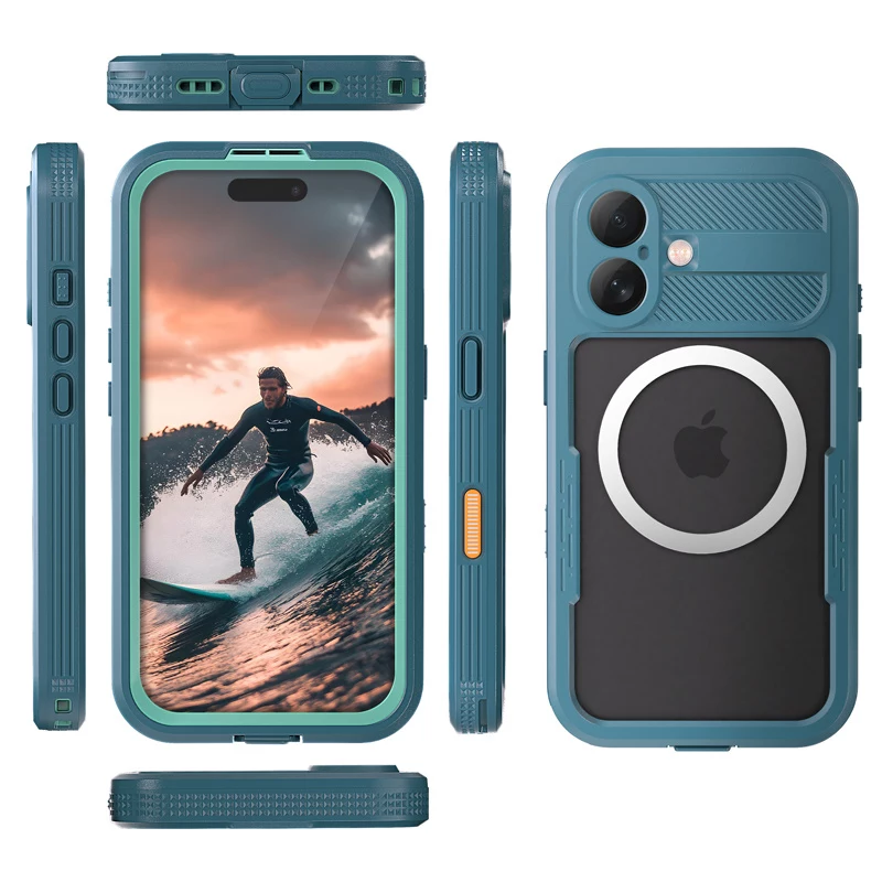 Crong Seal Cover IP68 custodia impermeabile per Apple iPhone 17 - blu navy