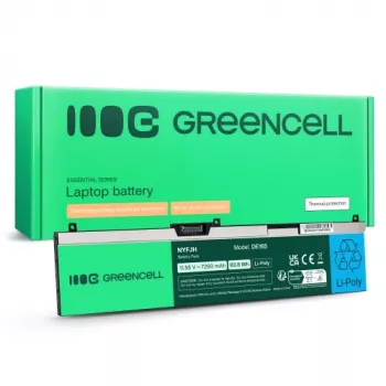 Batteria per laptop Greencell NYFJH-6C per Dell Precision 15 7530 7540 7740, 97Wh, 11,4V, 8500mAh, nero