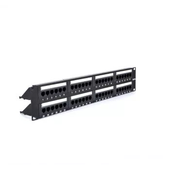 RACKTEL RL-PP4885E patch panel 48 porte Cat.5e UTP 2U 19 pollici nero