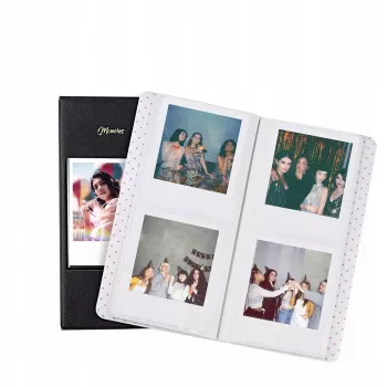 LOVEINSTANT album fotografico per 64 foto, compatibile con Fuji Instax Wide, Square, Polaroid 600, SX-70, Now, i-Type - bianco