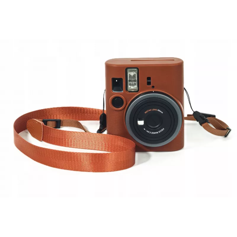 Custodia protettiva in silicone LOVEINSTANT per Fujifilm Instax Mini 41 - marrone