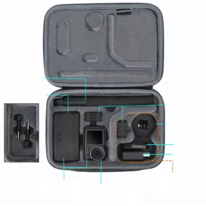SUNNYLIFE custodia per DJI Osmo Action 3 (OA3-B511-D)