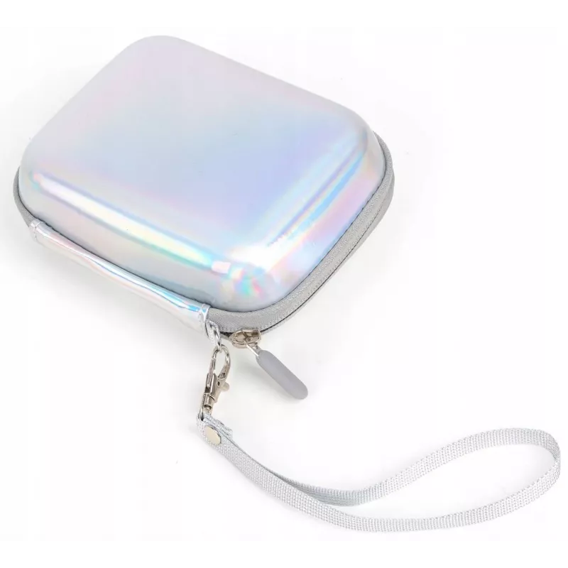 LOVEINSTANT custodia in pelle PU Sparkle Silver per Fujifilm Instax Mini Evo / Mini Liplay / Mini Link