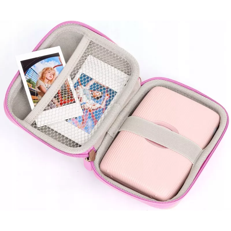 LOVEINSTANT custodia in pelle PU Sparkle Silver per Fujifilm Instax Mini Evo / Mini Liplay / Mini Link