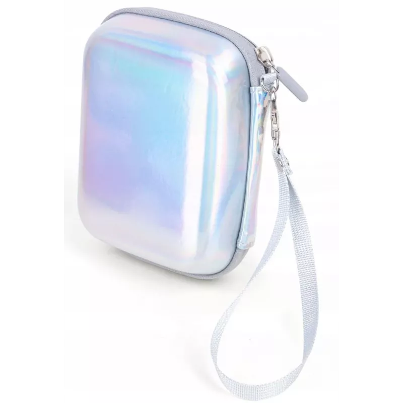 LOVEINSTANT custodia in pelle PU Sparkle Silver per Fujifilm Instax Mini Evo / Mini Liplay / Mini Link