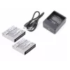 CAMERON SINO Set 2x batteria + caricabatterie per Xiaomi Yi AZ13-1