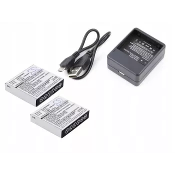 CAMERON SINO Set 2x batteria + caricabatterie per Xiaomi Yi AZ13-1