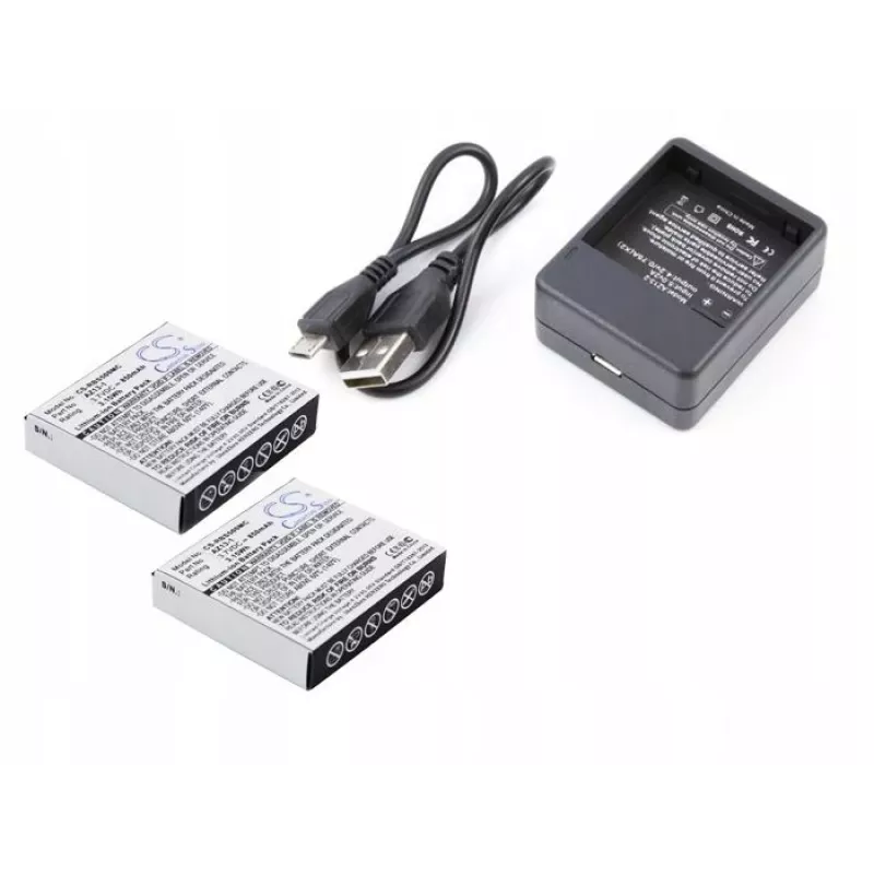 CAMERON SINO Set 2x batteria + caricabatterie per Xiaomi Yi AZ13-1