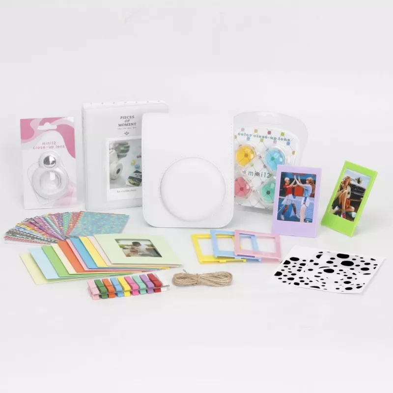 LOVEINSTANT set di accessori 8-in-1 per Fujifilm Instax Mini 12 - bianco