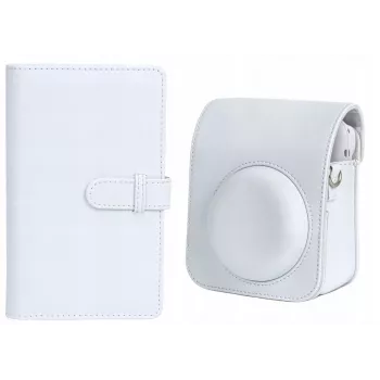 LOVEINSTANT bundle borsa per fotocamera e album fotografico per Fuji Instax Mini 12 - bianco (108 foto)