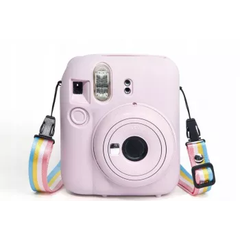 LOVEINSTANT custodia protettiva in silicone per Fujifilm Instax Mini 12 - rosa