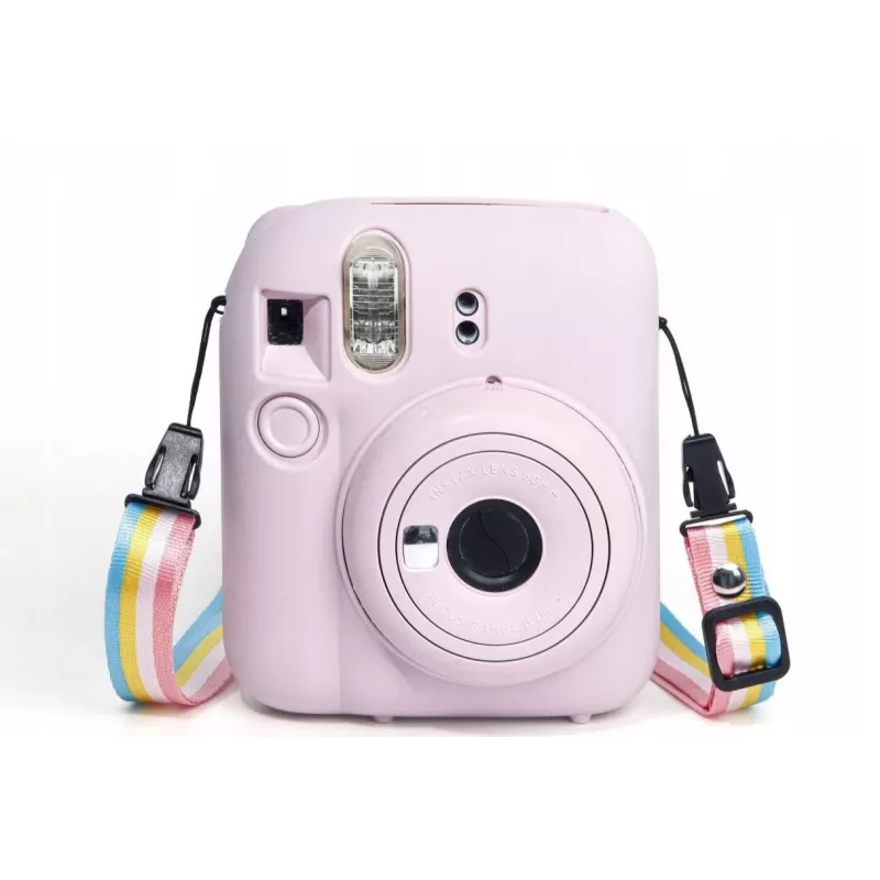 LOVEINSTANT custodia protettiva in silicone per Fujifilm Instax Mini 12 - rosa