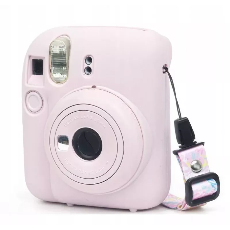 LOVEINSTANT custodia protettiva in silicone per Fujifilm Instax Mini 12 - rosa
