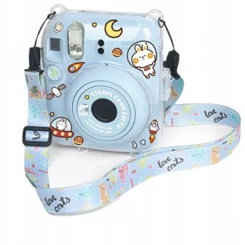 LOVEINSTANT custodia per Fujifilm Instax Mini 12 + adesivi / Escape from Earth