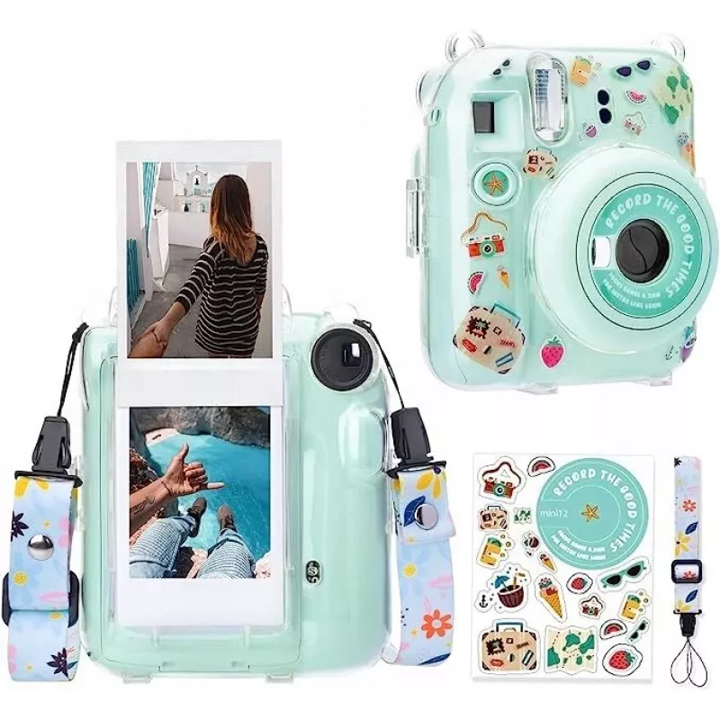 LOVEINSTANT custodia per Fujifilm Instax Mini 12 con adesivi / Holiday Time