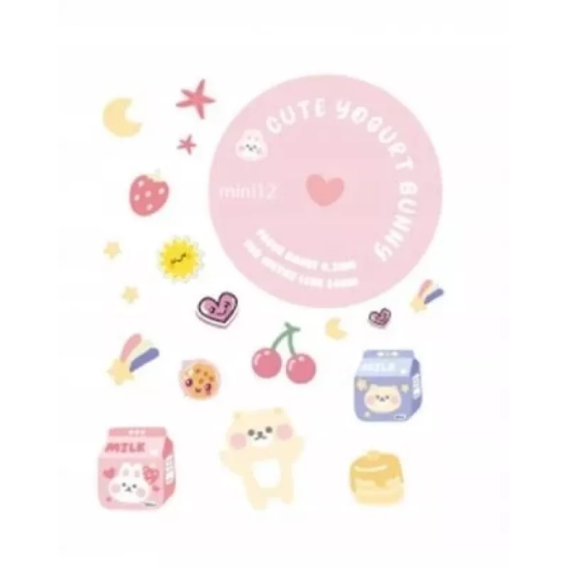 LOVEINSTANT custodia per Fujifilm Instax Mini 12 con adesivi - Yogurt Rabbit