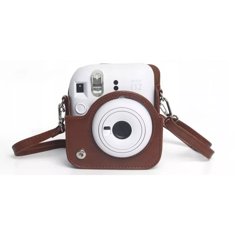LOVEINSTANT Custodia protettiva a tracolla per Fujifilm Instax Mini 12 - Marrone