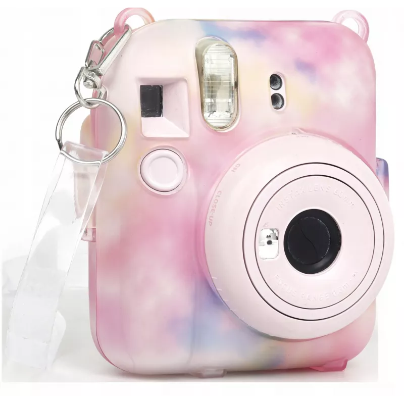 LOVEINSTANT Custodia protettiva per Fujifilm Instax Mini 12 con borsa per foto, multicolore scuro