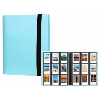 LOVEINSTANT Fotoalbum per 360 foto compatibile con Fujifilm Instax Mini, Xiaomi, Polaroid, Canon, HP, Kodak - Blu