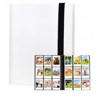 LOVEINSTANT Fotoalbum per 360 foto compatibile con Fujifilm Instax Mini / Xiaomi / Polaroid / Canon / HP / Kodak, Bianco