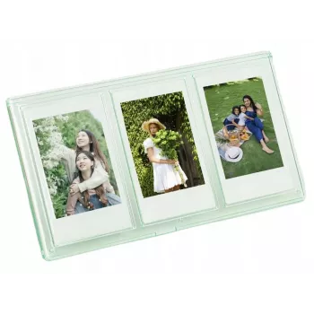 LOVEINSTANT Cornice da tavolo per 3 foto per fotocamere Zink / Fuji Instax Mini - Verde