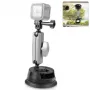 PULUZ Supporto a ventosa per fotocamera, smartphone, filettatura 1/4 di pollice, Nero