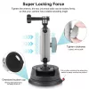 PULUZ Supporto a ventosa per fotocamera, smartphone, filettatura 1/4 di pollice, Nero