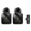 PULUZ PU647B 2x Microfono lavalier wireless per iPhone Lightning