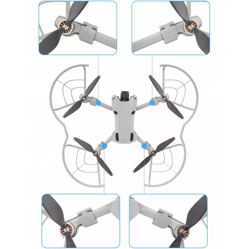 SUNNYLIFE Set protezione eliche 4 pezzi per DJI Mini 4 Pro grigio
