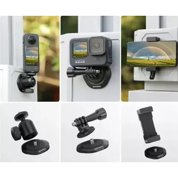 SUNNYLIFE Piastra adattatore supporto magnetico per fotocamera, gimbal, telefono con filettatura 1/4 di pollice DZ753-D