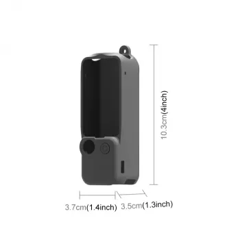 PULUZ custodia protettiva in silicone con tappo obiettivo e tappo schermo per DJI Osmo Pocket 3, nero (PU894B)