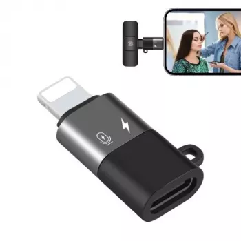Adattatore OTG PULUZ da Lightning a USB-C per iPhone, nero (PU649B)