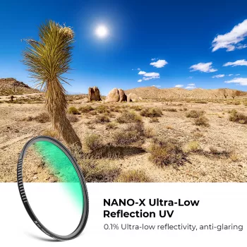 Filtro UV K&F Concept Nano-X MRC 72mm a bassissima riflessione