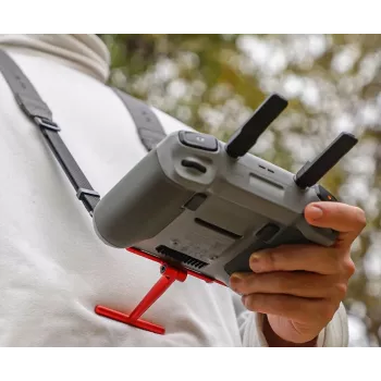 SUNNYLIFE cinghia per collo e spalla per telecomando DJI RC 2 / RC 1 - tessuto in nylon nero con ganci in lega di alluminio