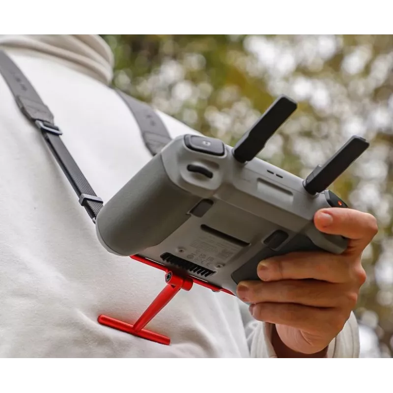 SUNNYLIFE cinghia per collo e spalla per telecomando DJI RC 2 / RC 1 - tessuto in nylon nero con ganci in lega di alluminio