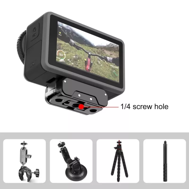 PULUZ PU995B supporto adattatore 1/4 + sistema GoPro per DJI Osmo Action 4 / 3