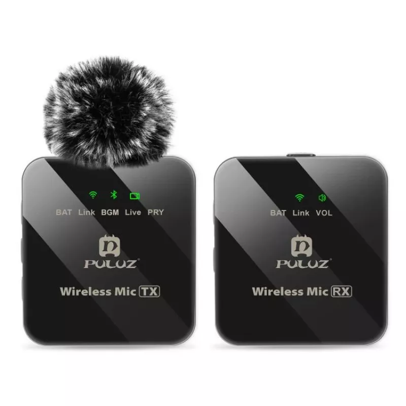 PULUZ PU3153B microfono wireless Bluetooth 3,5mm TRS/TRRS per telefono e fotocamera