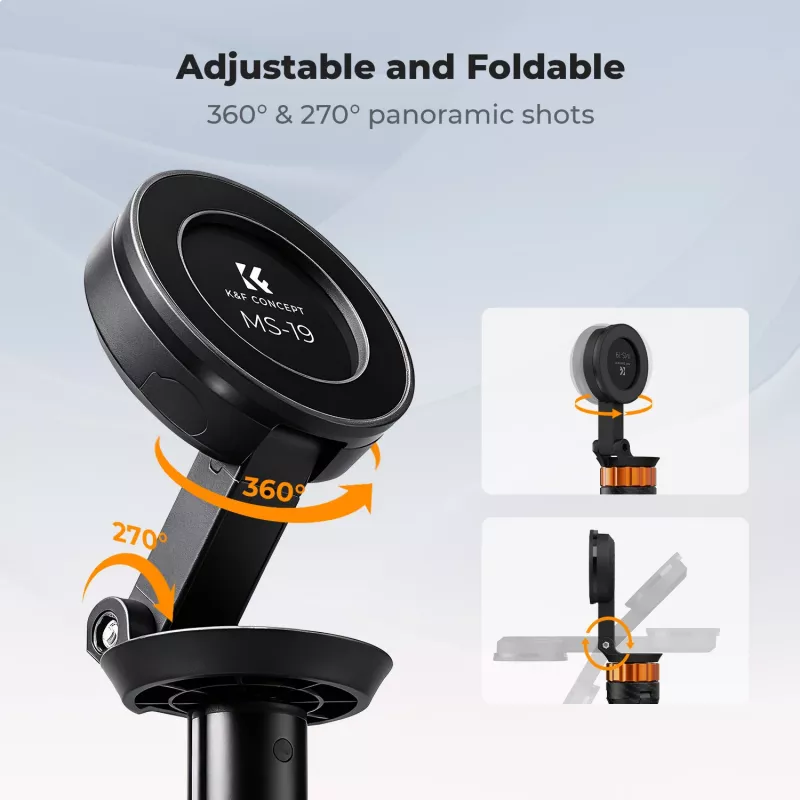 KF selfie stick treppiede 162 cm magnetico MagSafe per smartphone con telecomando Kf09.139